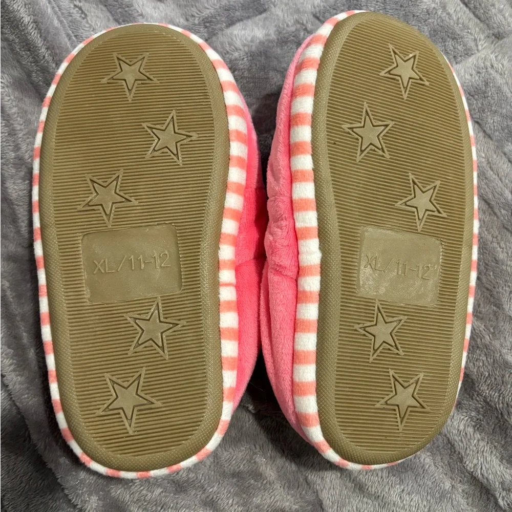 Baby Girls' House Slippers with Non-Slip Rubber:size‎ 11-12